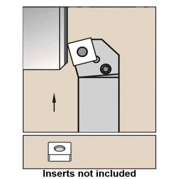 Kennametal - PSKN, Right Hand Cut, 15° Lead Angle, 20mm Shank Height x 20mm Shank Width, Negative Rake Indexable Turning Toolholder - 125mm OAL, SN..1204.. Insert Compatibility, Series Kenlever - All Tool & Supply