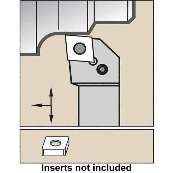 Kennametal - PCLN, Left Hand Cut, -5° Lead Angle, 32mm Shank Height x 25mm Shank Width, Negative Rake Indexable Turning Toolholder - 170mm OAL, CN..1906.. Insert Compatibility, Series Kenlever - All Tool & Supply