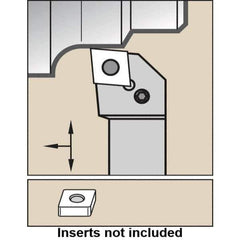 Kennametal - PCLN, Left Hand Cut, -5° Lead Angle, 16mm Shank Height x 16mm Shank Width, Negative Rake Indexable Turning Toolholder - 100mm OAL, CN.. 1204.. Insert Compatibility, Series PCLN - All Tool & Supply