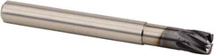 Kennametal - 6mm, 6 Flute, Single End, Solid Carbide, 0.38mm Corner Radius End Mill - 63mm OAL, 20° Helix, Right Hand Flute, 0.32mm LOC, Right Hand Cut, 18mm Extended Reach - All Tool & Supply