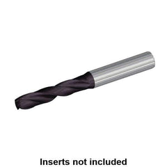 Kennametal - 19.84mm 140° Solid Carbide Jobber Drill - Multilayer TiAlN Finish, Right Hand Cut, Spiral Flute, Straight Shank, 153mm OAL, Standard Point - All Tool & Supply