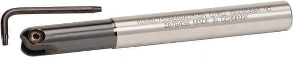 Kennametal - 1-1/4" Cut Diam, 5/8" Max Depth of Cut, 1-1/4" Shank Diam, 210mm OAL, Indexable Ball Nose End Mill - 80mm Head Length, Straight Shank, KDMB Toolholder, KDMB 1250.. Insert - All Tool & Supply