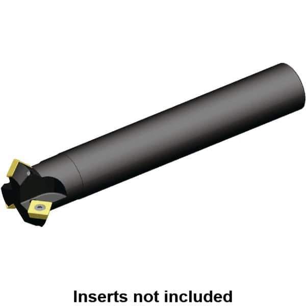 Kennametal - 45° Lead Angle, 49mm Max Cut Diam, 32mm Min Cut Diam, 9mm Max Depth of Cut, Indexable Chamfer and Angle End Mill - 3 Inserts, SP.. 1204.. Insert Style, 200mm Overall Length, Straight Shank - All Tool & Supply