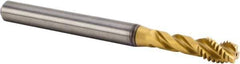 Kennametal - M6x1.00 Metric 3 Flute 6HX Modified Bottoming Spiral Flute Tap - Solid Carbide, TiAlN Finish, 70mm OAL, Right Hand Flute, Right Hand Thread, Series T331 - All Tool & Supply