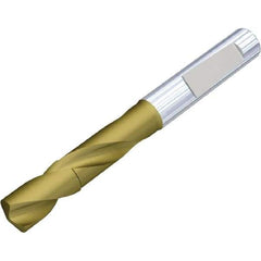 Kennametal - 8mm 140° Solid Carbide Jobber Drill - Multilayer TiAlN Finish, Right Hand Cut, Spiral Flute, Whistle Notch Shank, Standard Point - All Tool & Supply