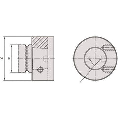 Kennametal - HSK80 Compatible Taper Tool Holder Tightening Fixtures - HSK80AS HSK UNIVERSAL SLEEVE - Exact Industrial Supply