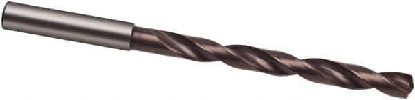 Guhring - 15mm, 140° Point, Spiral Flute, Solid Carbide Taper Length Drill Bit - nano-Si Finish, 152mm Flute Length, 204mm OAL, Series 8522 - All Tool & Supply