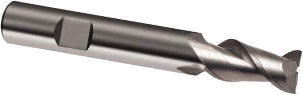 Guhring - 12mm, 22mm LOC, 12mm Shank Diam, 83mm OAL, 2 Flute, Solid Carbide Square End Mill - Single End, Uncoated, Spiral Flute, 45° Helix, Right Hand Cut, Right Hand Flute, Series 3059 - All Tool & Supply