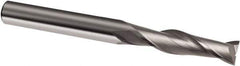 Guhring - 8mm, 40mm LOC, 8mm Shank Diam, 100mm OAL, 2 Flute, Solid Carbide Square End Mill - Single End, Uncoated, Spiral Flute, 30° Helix, Right Hand Cut, Right Hand Flute, Series 3011 - All Tool & Supply