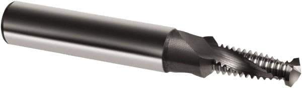 Guhring - M5x0.80 Metric, 0.1654" Cutting Diam, 2 Flute, Solid Carbide Helical Flute Thread Mill - Internal Thread, 7/16" LOC, 54mm OAL, 6mm Shank Diam - All Tool & Supply