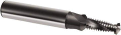 Guhring - M4x0.70 Metric, 0.1299" Cutting Diam, 2 Flute, Solid Carbide Helical Flute Thread Mill - Internal Thread, 9mm LOC, 48mm OAL, 6mm Shank Diam - All Tool & Supply