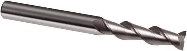 Guhring - 12mm, 45mm LOC, 12mm Shank Diam, 150mm OAL, 2 Flute, Solid Carbide Square End Mill - Single End, Uncoated, Spiral Flute, 45° Helix, Right Hand Cut, Right Hand Flute, Series 3358 - All Tool & Supply