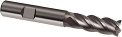 Guhring - 12mm, 26mm LOC, 12mm Shank Diam, 83mm OAL, 4 Flute, Solid Carbide Square End Mill - Single End, Uncoated, Spiral Flute, 40/42° Helix, Centercutting, Right Hand Cut, Right Hand Flute, Series 3319 - All Tool & Supply