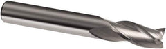 Guhring - 9/16", 1-1/8" LOC, 9/16" Shank Diam, 3-1/2" OAL, 3 Flute, Solid Carbide Square End Mill - Single End, Uncoated, Spiral Flute, 30° Helix, Right Hand Cut, Right Hand Flute, Series 3168 - All Tool & Supply