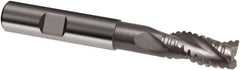 Guhring - 10mm, 22mm LOC, 10mm Shank Diam, 80mm OAL, 3 Flute, Solid Carbide Square End Mill - Single End, Uncoated, Spiral Flute, 29/30/31° Helix, Centercutting, Right Hand Cut, Right Hand Flute, Series 3471 - All Tool & Supply