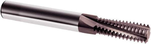 Guhring - #12-24 UNC, 0.161" Cutting Diam, 3 Flute, Solid Carbide Helical Flute Thread Mill - Internal Thread, 0.48" LOC, 2-1/2" OAL, 1/4" Shank Diam - All Tool & Supply