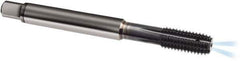 Guhring - M6x1.00 Metric 6HX D8/D9 Thread Limit Modified Bottoming Thread Forming Tap - Solid Carbide, TiCN Finish, 80mm OAL, Series 1927 - All Tool & Supply