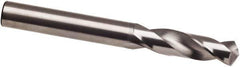 Guhring - 9.4mm 118° Spiral Flute Solid Carbide Screw Machine Drill Bit - Bright Finish, Right Hand Cut, 40mm Flute Length, 84mm OAL, Faceted Point, Straight Shank - All Tool & Supply