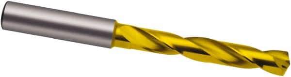 Guhring - 17mm 140° Solid Carbide Jobber Drill - TiN Finish, Right Hand Cut, Spiral Flute, 143mm OAL, SF Point - All Tool & Supply