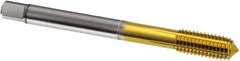 Guhring - #10-32 UNF 2BX H5/H6 Thread Limit Modified Bottoming Thread Forming Tap - Cobalt, TiN Finish, 70mm OAL, Series 1584 - All Tool & Supply