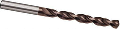 Guhring - 3.7mm 130° Cobalt Jobber Drill - TiAlN Finish, Right Hand Cut, Parabolic Flute, 70mm OAL, Cone Relief Point - All Tool & Supply