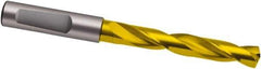 Guhring - 18.9mm 140° Solid Carbide Jobber Drill - TiN Finish, Right Hand Cut, Spiral Flute, 153mm OAL, SU Point - All Tool & Supply