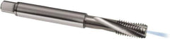 Guhring - M10x1.50 Metric 3 Flute 6H Modified Bottoming Spiral Flute Tap - Solid Carbide, Bright Finish, 100mm OAL, Right Hand Flute, Right Hand Thread, D4/D5, Series 971 - Exact Industrial Supply