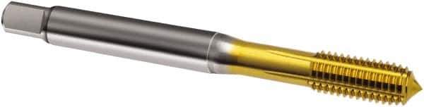 Guhring - M6x1.00 Metric 6HX D8/D9 Thread Limit Bottoming Thread Forming Tap - Cobalt, TiN Finish, 80mm OAL, Series 919 - All Tool & Supply