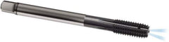 Guhring - M12x1.00 Metric Fine 6HX D7/D8 Thread Limit Modified Bottoming Thread Forming Tap - Solid Carbide, TiAlN Finish, 100mm OAL, Series 1581 - All Tool & Supply