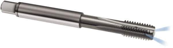 Guhring - M8x1.25 Metric, 4 Flute, Bright Finish, Solid Carbide Spiral Point Tap - Modified Bottoming Chamfer, Right Hand Thread, 90mm OAL, 6H Class of Fit, Series 1858 - Exact Industrial Supply