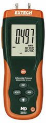 Extech - 2 Max psi, 0.3% FS% Accuracy, Differential Pressure Manometer - -1 to 0.5 Maximum PSI, -13.85 to 13.85 Inch Water Column - All Tool & Supply