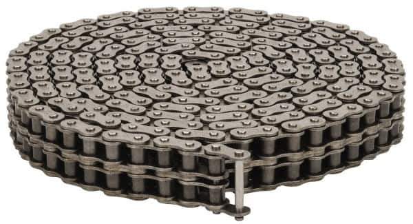 Browning - 1/2" Pitch, ANSI 40-2, Double Strand Roller Chain - Chain No. 40-2, 10 Ft. Long, 5/16" Roller Diam, 5/16" Roller Width - All Tool & Supply