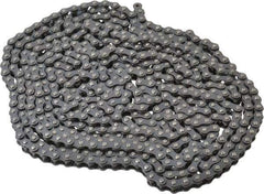 Browning - 1/4" Pitch, ANSI 25, Single Strand Roller Chain - Chain No. 25, 10 Ft. Long, 0.13" Roller Diam, 1/8" Roller Width - All Tool & Supply