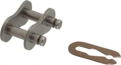 Browning - 1/2" Pitch, ANSI 40, Spring Type Roller Chain Connecting Link - For Use with Single Strand Chain - All Tool & Supply