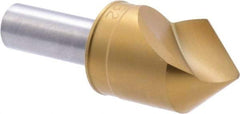 M.A. Ford - 1" Head Diam, 1/2" Shank Diam, 1 Flute 82° High Speed Steel Countersink - TiN Finish, 2-3/4" OAL - All Tool & Supply