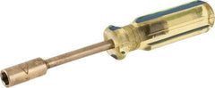 Ampco - 5/16" Solid Shaft Nonsparking Nutdriver - Ergonomic Handle, 6-7/8" OAL - All Tool & Supply