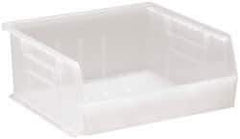 Quantum Storage - 50 Lb. Load Capacity, 10-7/8" Deep, Clear Polypropylene Hopper Stacking Bin - 5" High x 11" Wide x 10-7/8" Long - All Tool & Supply