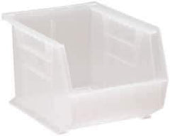 Quantum Storage - 50 Lb. Load Capacity, 10-3/4" Deep, Clear Polypropylene Hopper Stacking Bin - 7" High x 8-1/4" Wide x 10-3/4" Long - All Tool & Supply