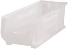 Quantum Storage - 125 Lb. Load Capacity, 23-7/8" Deep, Clear Polypropylene Hopper Stacking Bin - 9" High x 8-1/4" Wide x 23-7/8" Long - All Tool & Supply