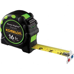 Komelon - 16' x 1" Yellow Blade Tape Measure - All Tool & Supply