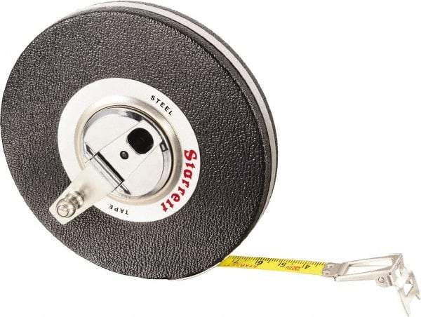 Starrett - 98' x 3/8" Yellow Blade Tape Measure - 1mm Graduation, L8 Graduation Style, Black Case - All Tool & Supply