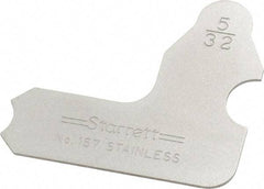 Starrett - 5/32 Inch Radius Gage - Satin Chrome Finish, Stainless Steel - All Tool & Supply