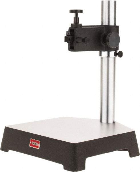 Starrett - Cast Iron (Base), Rectangular Base, Comparator Gage Stand - 13-21/32" High, 10-3/32" Base Length x 9-39/64" Base Width x 2-5/32" Base Height, Includes Holder - All Tool & Supply