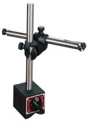 Starrett - 250 Lb Magnetic Force, Fine Adjustment Indicator Positioner & Holder with Base - Post & Rod, 3" Base Height, 3-1/2" Base Length, 3" Base Width - All Tool & Supply