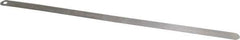 Starrett - 0.08mm Thick x 1/2 Inch Wide x 300mm Leaf Length, Parallel Feeler Gage - Tempered Steel - All Tool & Supply