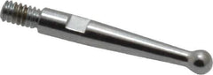 Starrett - 2mm Ball Diam, Steel, Ball Test Indicator Contact Point - 5/8" Contact Point Length, Use with Starrett 811 & 811M Dial Test Indicators - All Tool & Supply