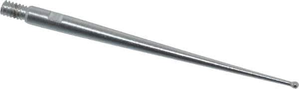 Starrett - 0.8mm Ball Diam, Steel, Ball Test Indicator Contact Point - 1-5/16" Contact Point Length, Use with Starrett 811 & 811M Dial Test Indicators - All Tool & Supply