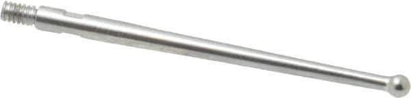 Starrett - 2mm Ball Diam, Steel, Ball Test Indicator Contact Point - 1-5/16" Contact Point Length, Use with Starrett 811 & 811M Dial Test Indicators - All Tool & Supply