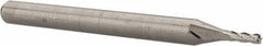 Accupro - 3/64", 4 Flute, Single End, Solid Carbide, 0.01" Corner Radius End Mill - 1-1/2" OAL, 30° Helix, Right Hand Flute, 9/64" LOC, Right Hand Cut - All Tool & Supply