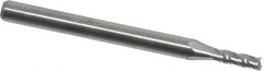 Accupro - 5/64", 4 Flute, Single End, Solid Carbide, 0.005" Corner Radius End Mill - 1-1/2" OAL, 30° Helix, Right Hand Flute, 1/4" LOC, Right Hand Cut - All Tool & Supply